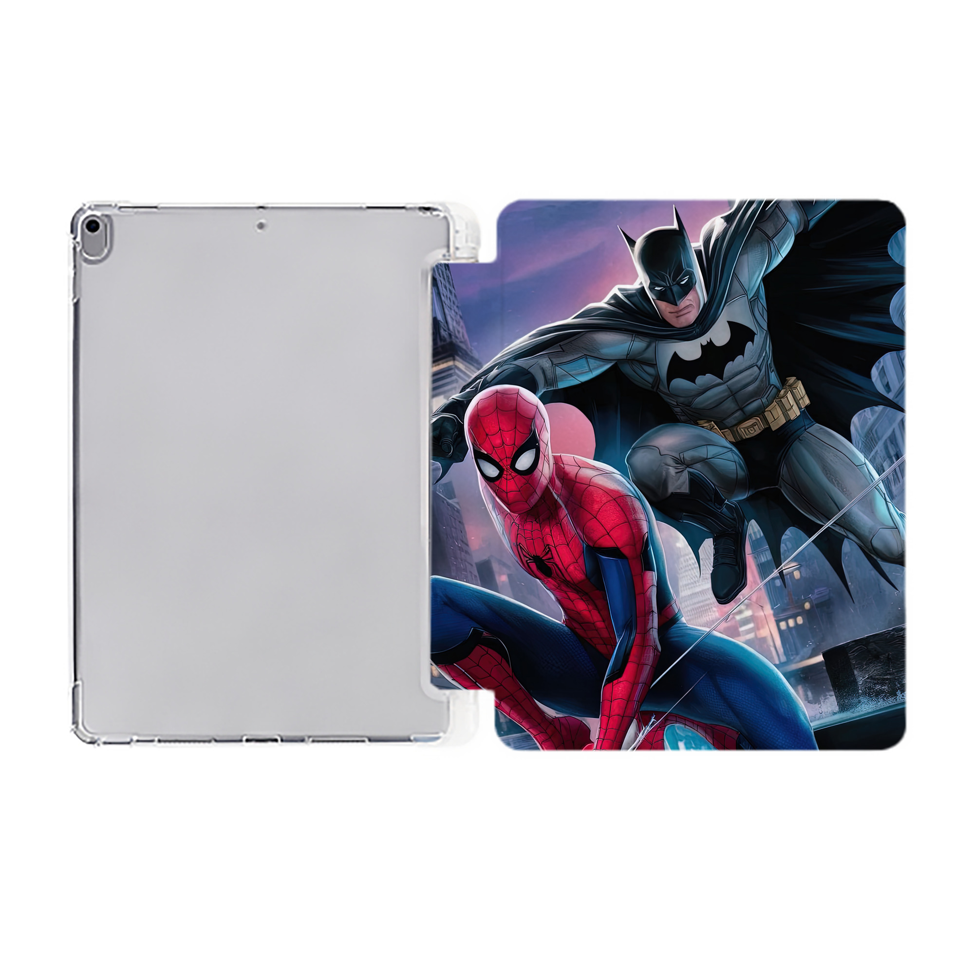 （画像用） Spider Man スパイダーマン IPad ケース ペン収納付き 三つ折りスタンド PUレザー×シリコン 対応機種9.5/10.5/10.9インチ